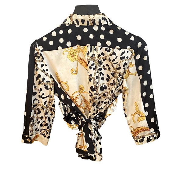 EUREKA BABYLON PRINTED BLOUSE STYLE "VERSACE" - Picture 5 of 11